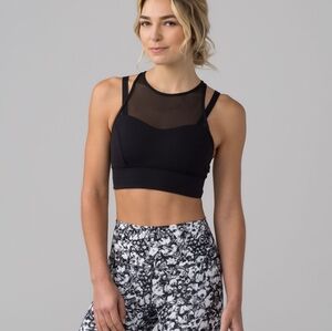 Lululemon X Soulcycle Mesh Sun Setter Bra Black Sports Bra